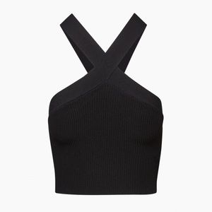 Aritzia Babaton Sculpt Knit Criss Cross Cropped Tank